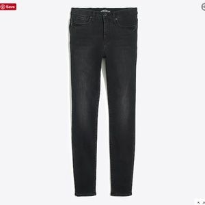 10" high-rise black skinny jean in Allenham wash